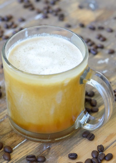 This cozy Keto Bourbon Caramel Latte is perfect for a camping trip, a warm nightcap, or a cold snow day! Under 2 net carbs, this sugar free drink is the perfect balance of bitter and sweet.