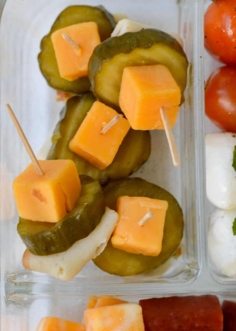 These easy Keto Lunch Skewers are perfect for a no-cook lunch! Try these two flavors for simple skewers great for snacks and appetizers!