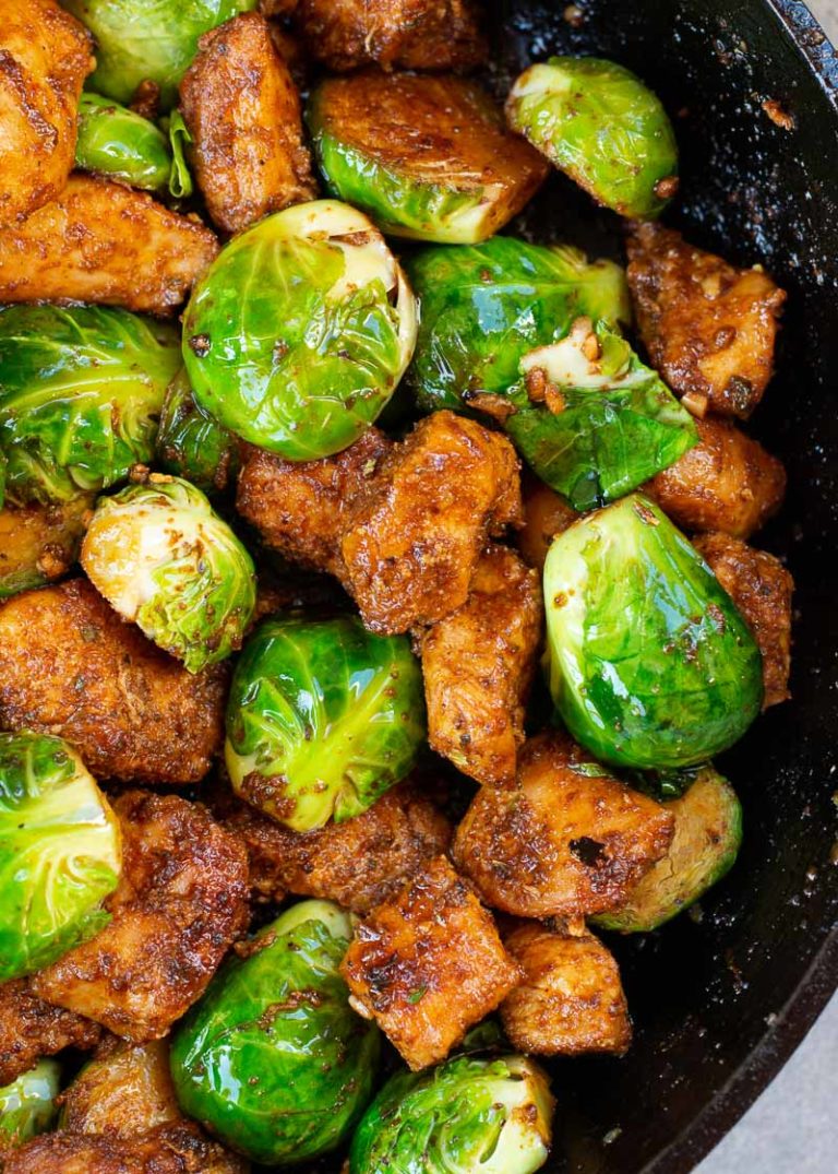 Blackened Chicken and Brussels Sprouts Skillet The Best Keto Recipes