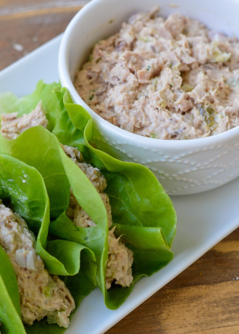 This easy Keto Tuna Salad is the perfect no-cook low-carb meal! Inexpensive, quick, and just 1.8 net carbs per serving.