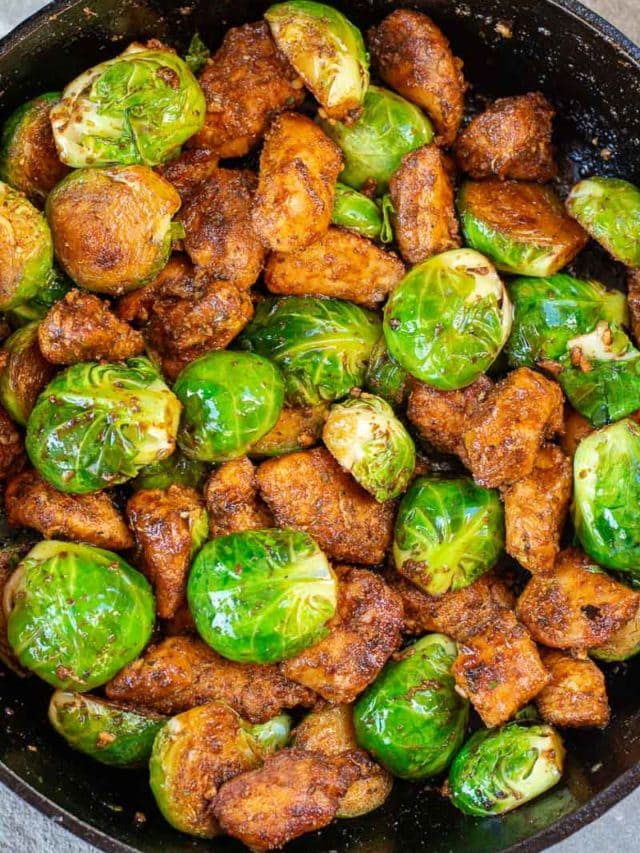 Blackened Chicken and Brussels Sprouts Skillet The Best Keto Recipes