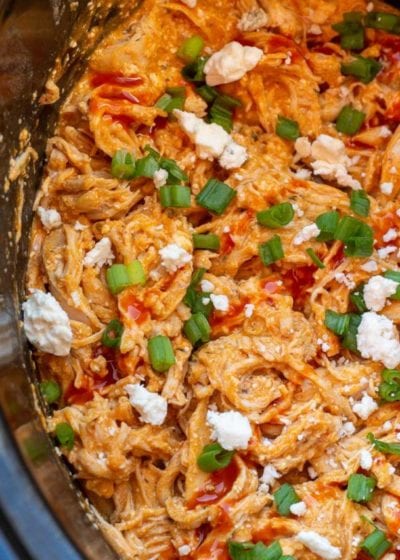 This Crockpot Buffalo Chicken is going to become one of your favorites for keto meal prep! This chicken recipe is easy, delicious and under 2 net carbs!