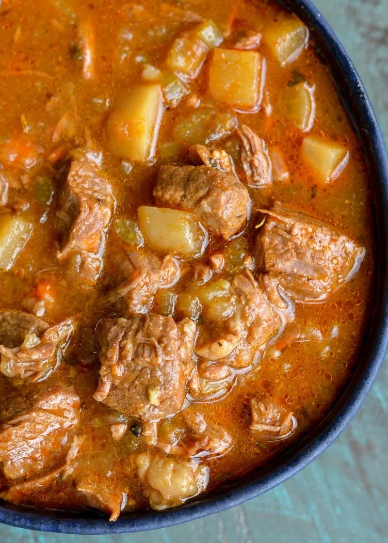 This Instant Pot Keto Beef Stew is loaded with tender shredded beef, and vegetables in a savory broth. Each serving of this stew is about 5 net carbs! This is the perfect low carb comfort food with stove-top, Instant Pot, or slow cooker directions!