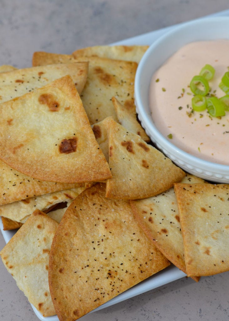 These Keto Chips are perfect for dips or a lunch snack. With pepperoni and low-carb tortillas, you can have a salty, crunchy keto snack you'll want to keep around!