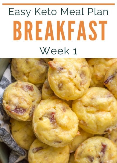 Get Weekly Keto Breakfast Ideas with a printable grocery list to make keto easy! Each week includes net carb counts, serving amounts, meal prep tips, and more!