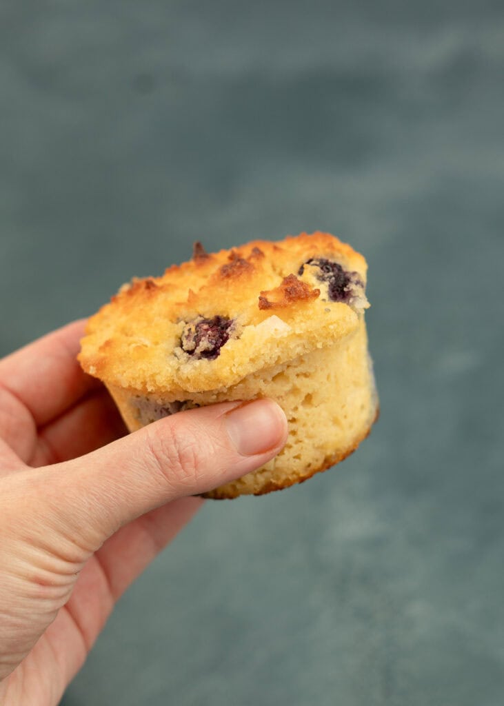 a closeup of coconut flour muffins