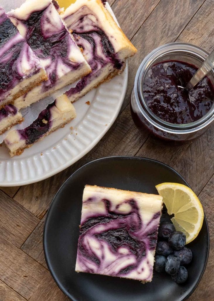 These easy Blueberry Cheesecake Bars are the perfect keto dessert!