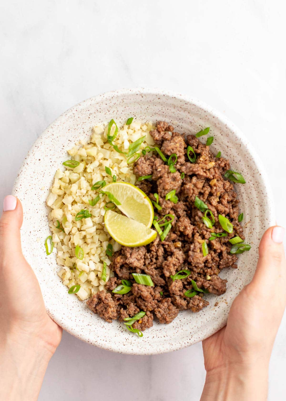 This Korean Beef is a one-pan dish that is ready in 25 minutes! Tender beef is cooked in a flavorful Korean-inspired sauce that pairs perfectly with cauliflower rice! You can enjoy a serving of this tasty dish for just 3 net carbs!