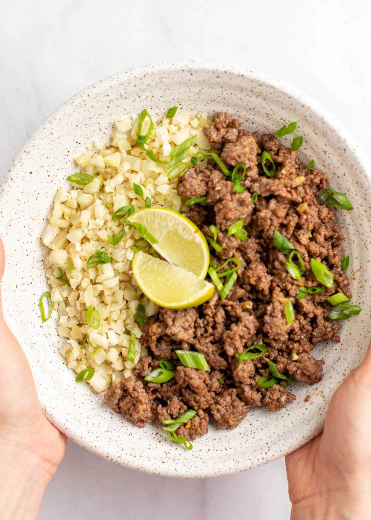 This Korean Beef is a one-pan dish that is ready in 25 minutes! Tender beef is cooked in a flavorful Korean-inspired sauce that pairs perfectly with cauliflower rice! You can enjoy a serving of this tasty dish for just 3 net carbs!