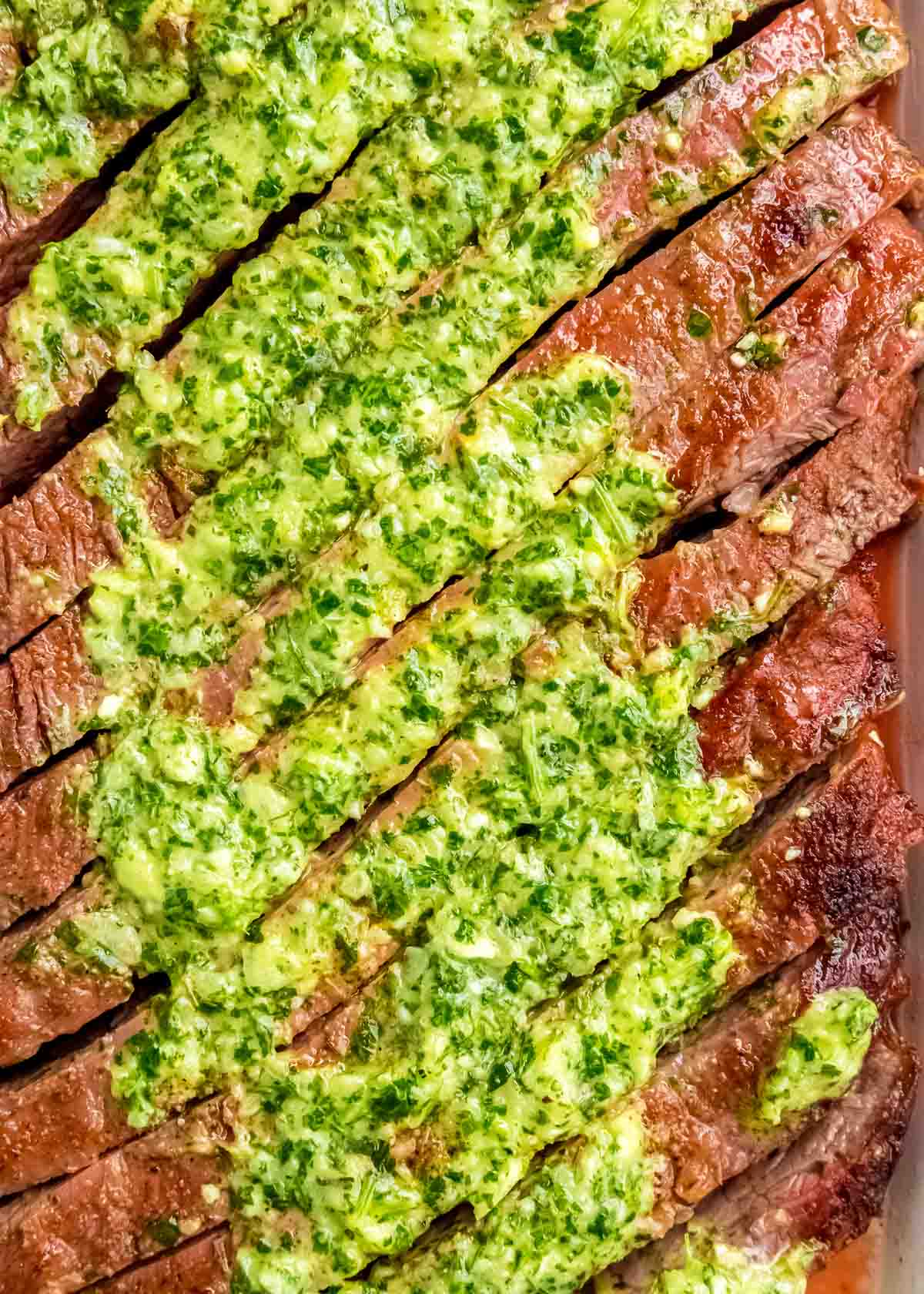 The Best Smoked Flank Steak (with Chimichurri Sauce!)