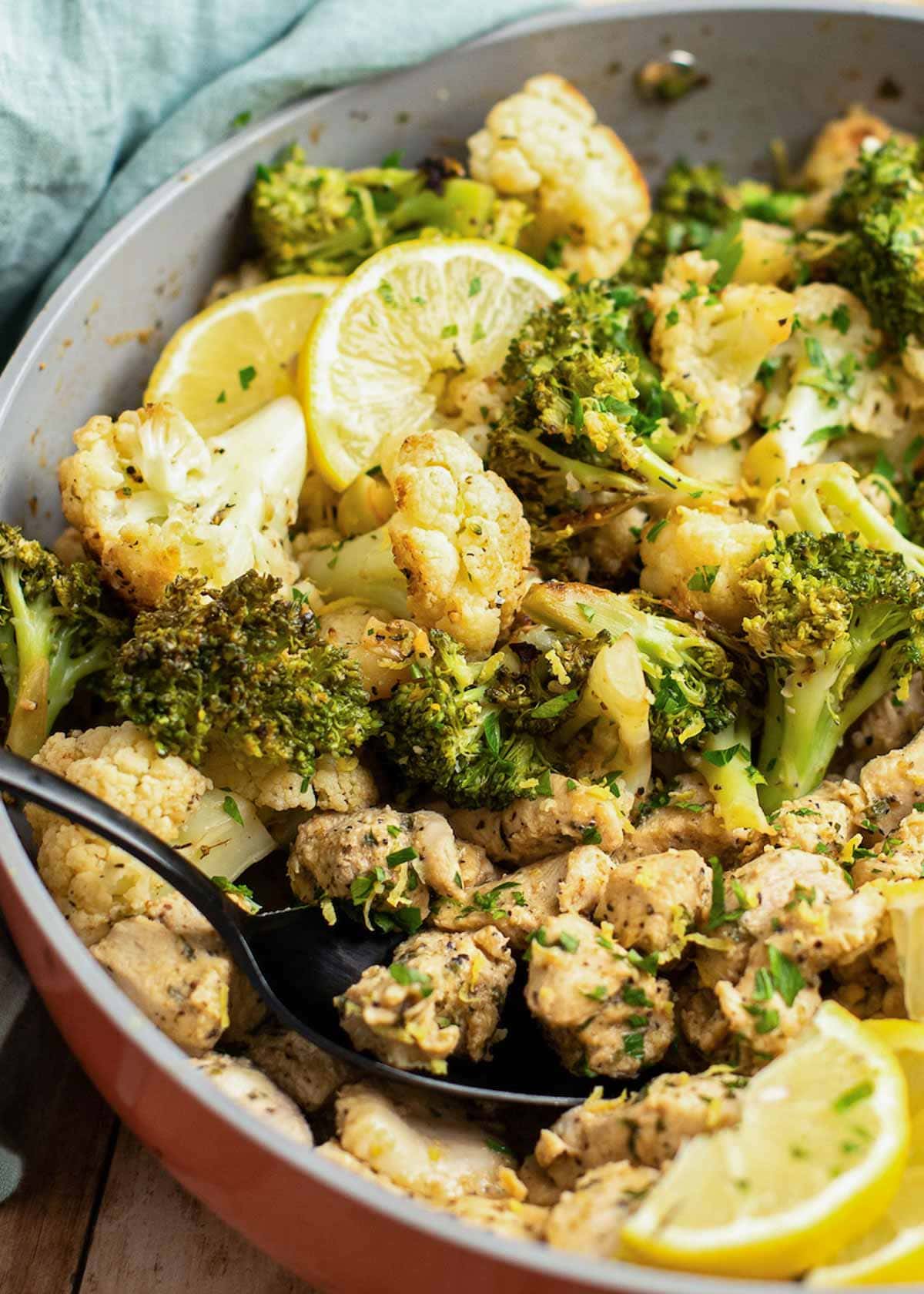 lemon pepper chicken and broccoli