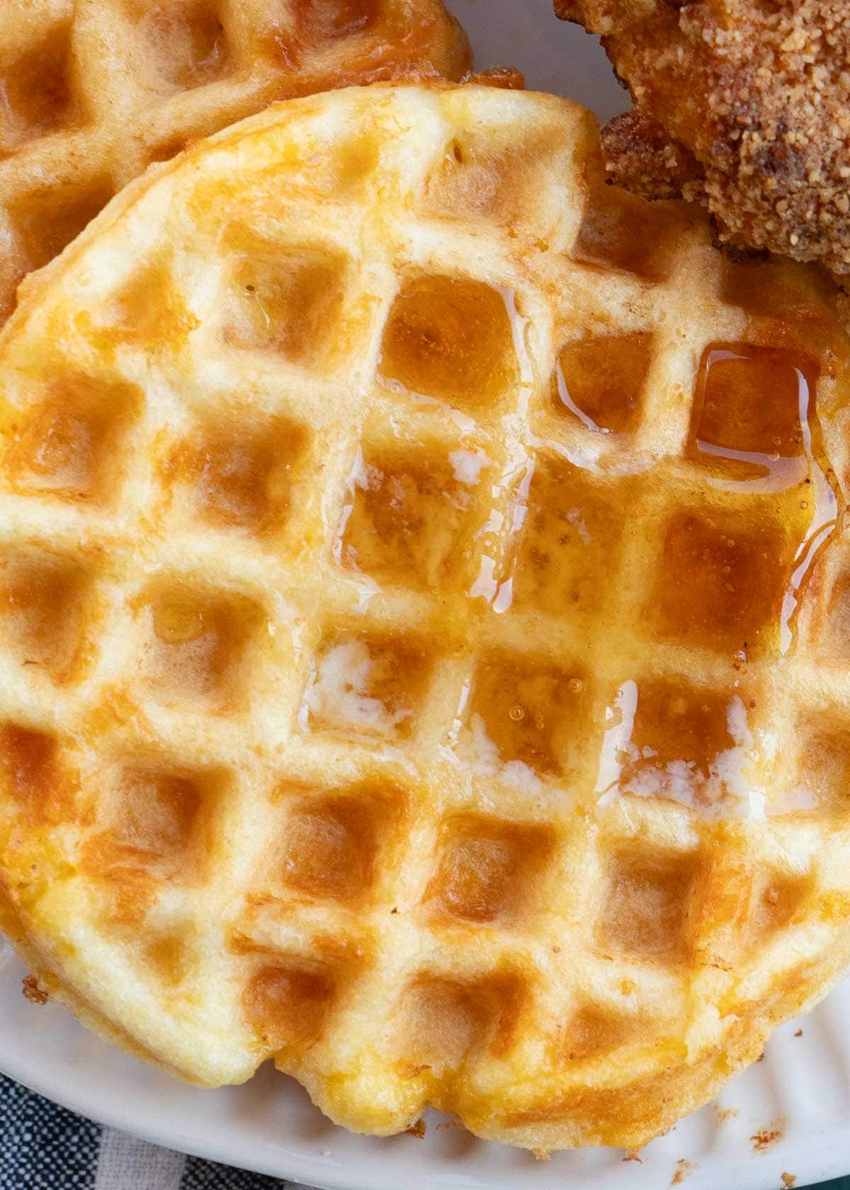 coconut flour chaffle with syrup