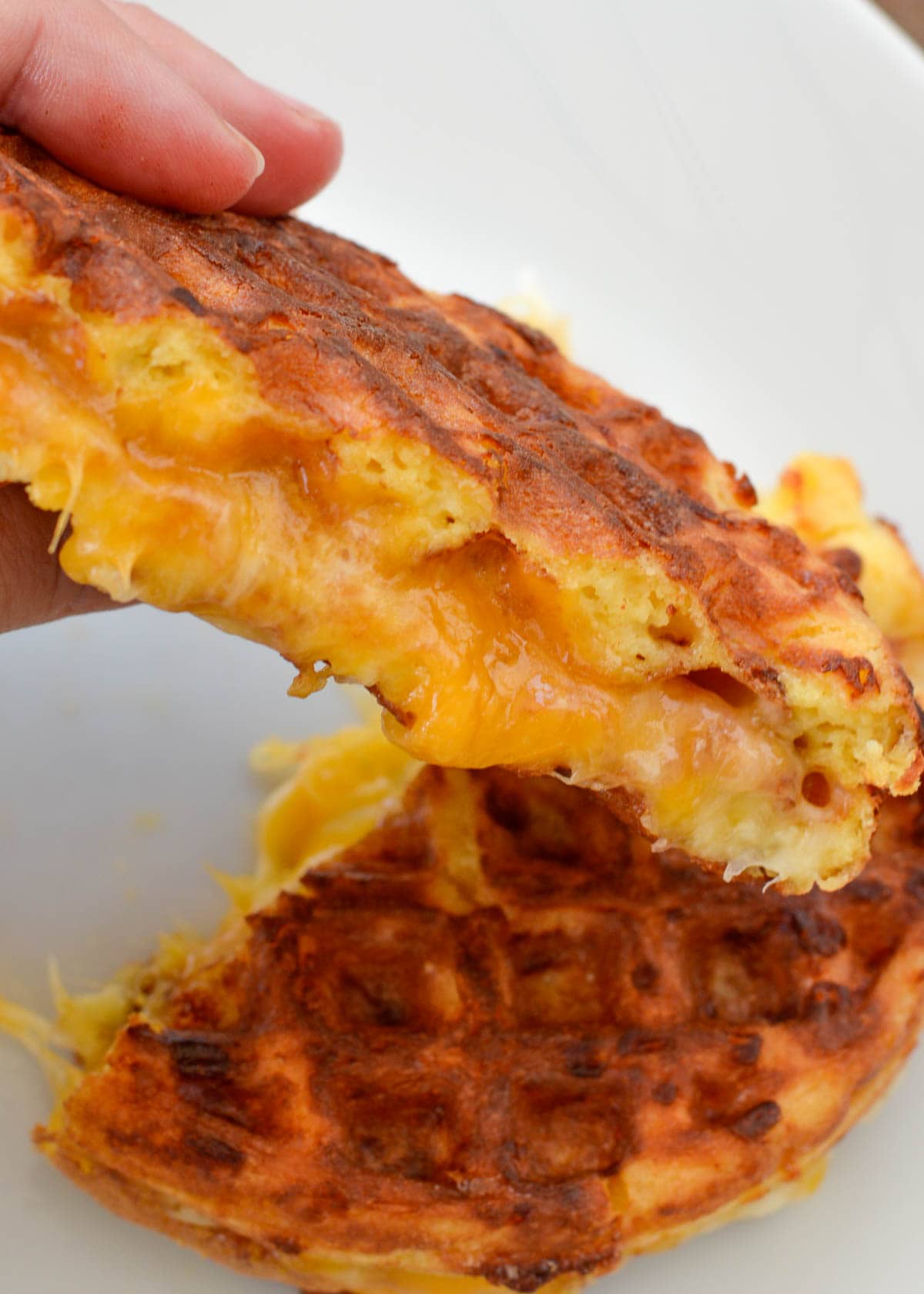 closeup of keto grilled cheese