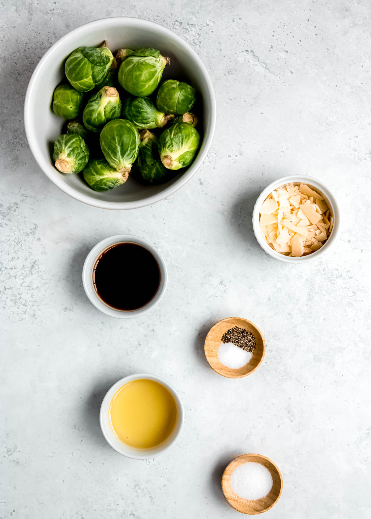 ingredients for balsamic glazed brussels sprouts