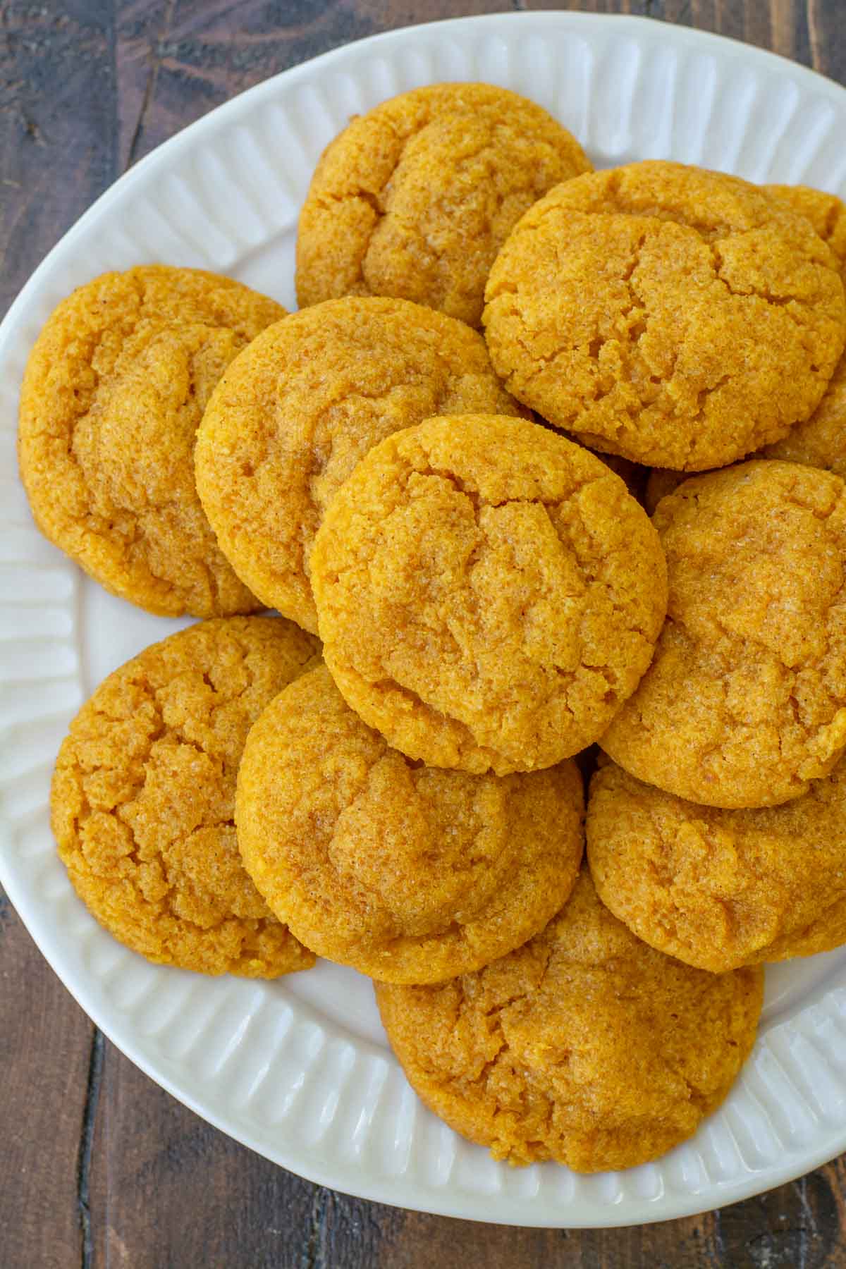 pumpkin cookies on a plate