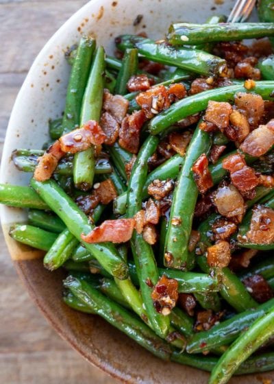 sweet and spicy green beans tossed in a sugar free sauce