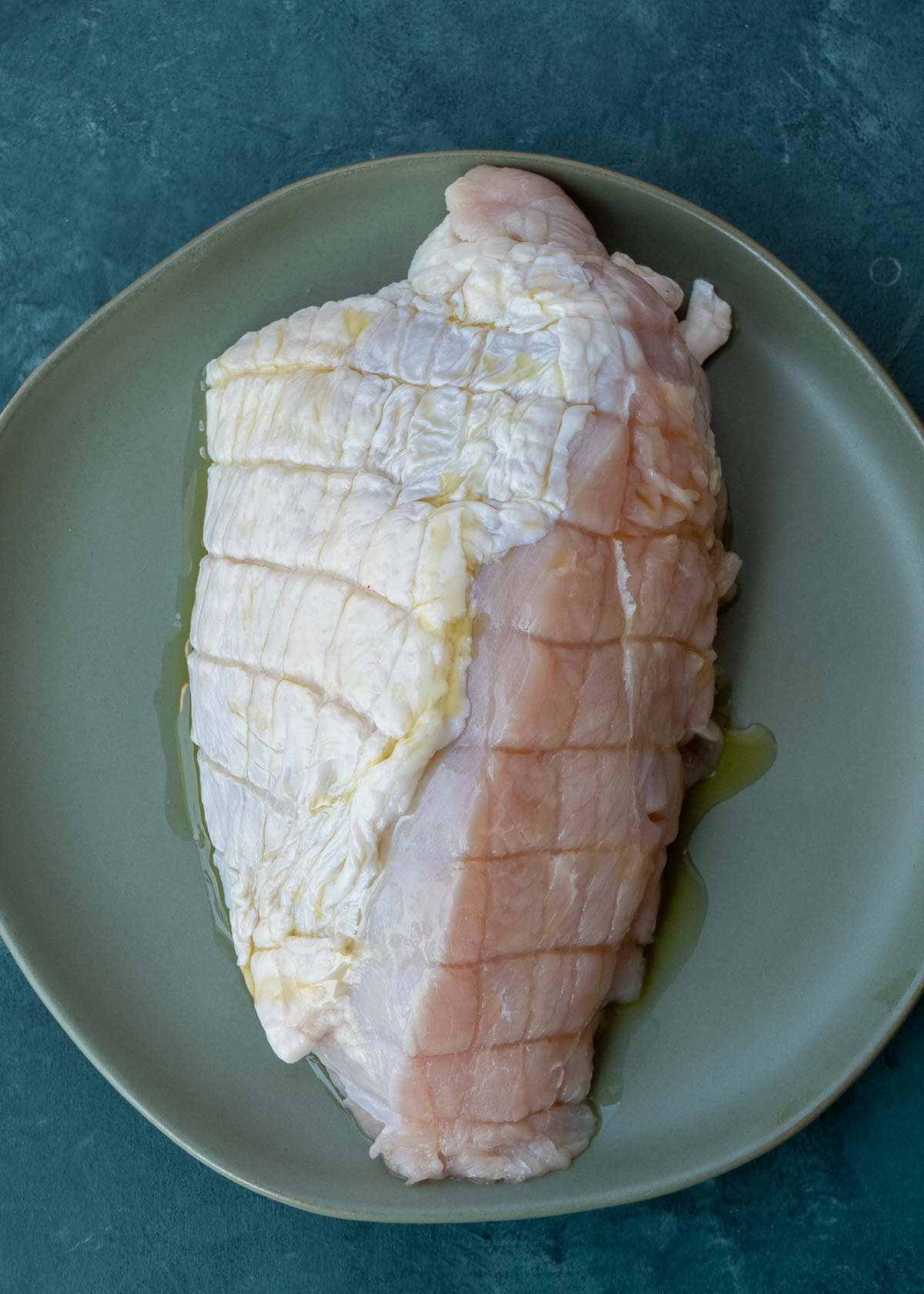 a turkey breast on a plate