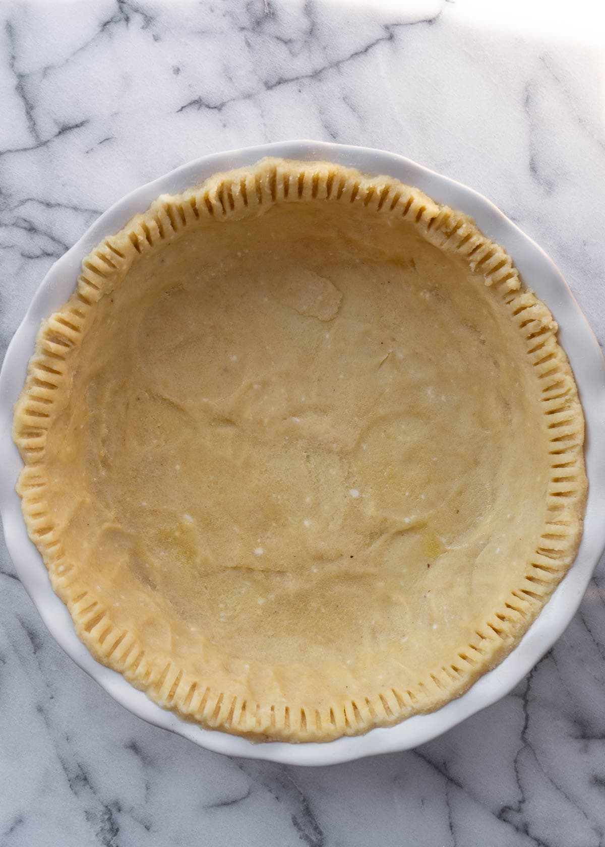 an unbaked pie crust