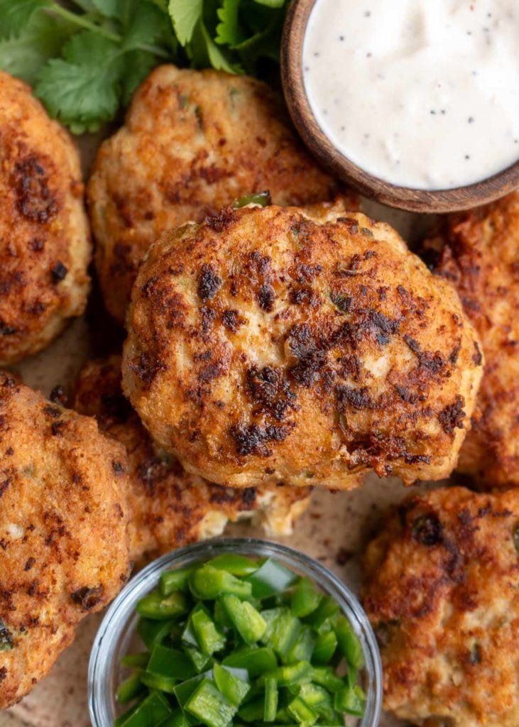 Jalapeño Cheddar Chicken Fritters - The Best Keto Recipes