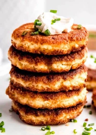 a stack of fritters on a plate