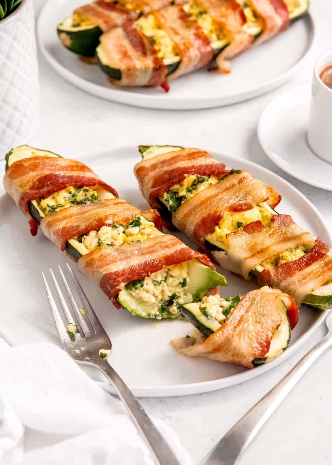 Bacon Wrapped Zucchini Boats The Best Keto Recipes