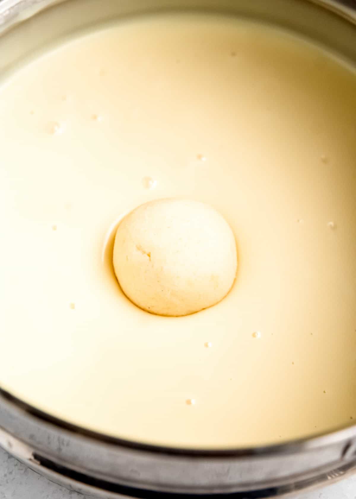 frozen truffle being coated