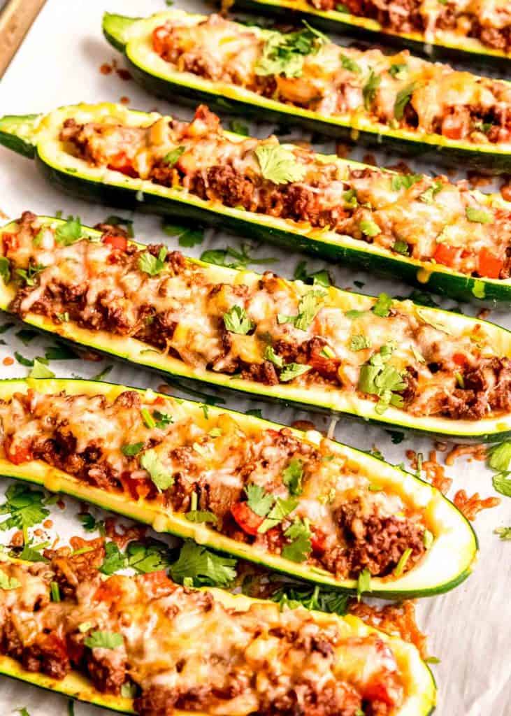 Enchilada Stuffed Zucchini Boats The Best Keto Recipes 5543