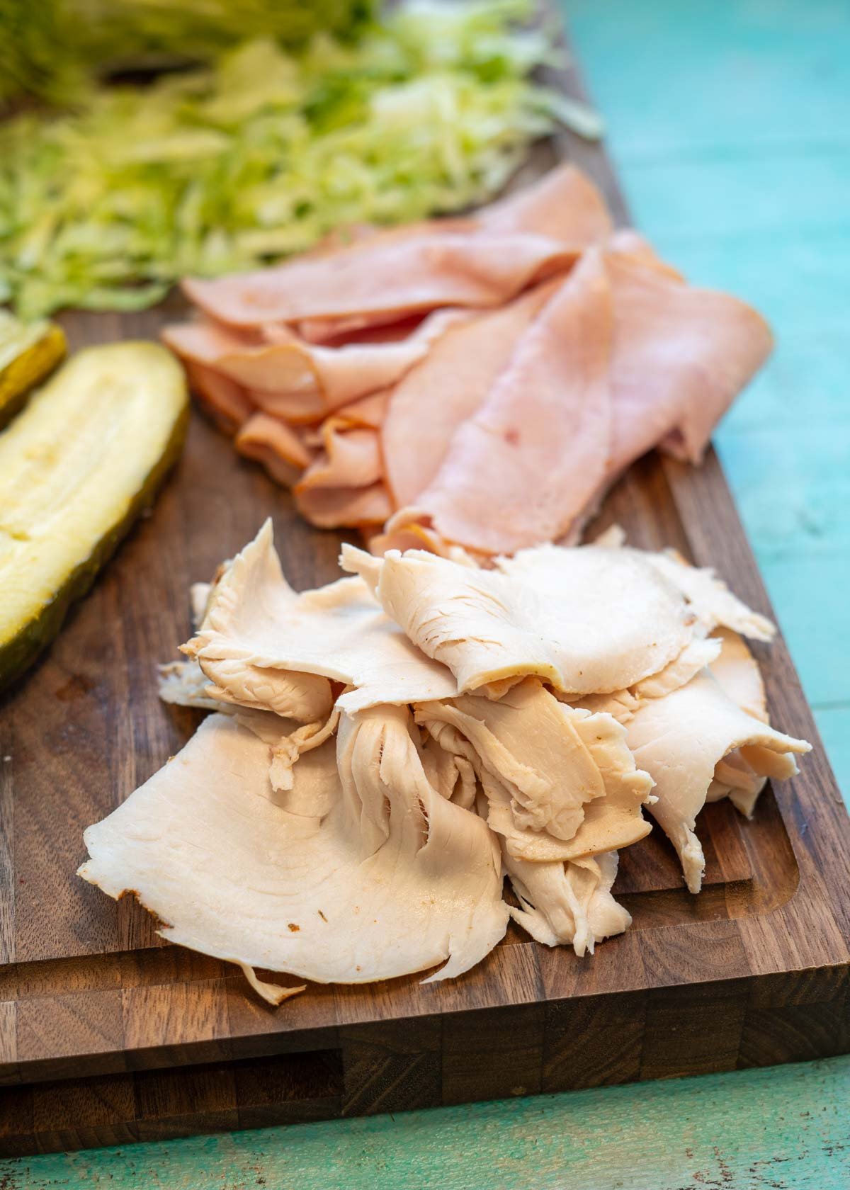 a close up shot of deli meat