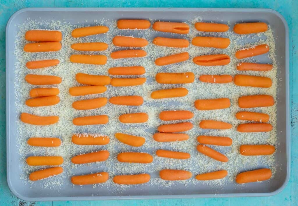 carrots prior to being smashed with jar