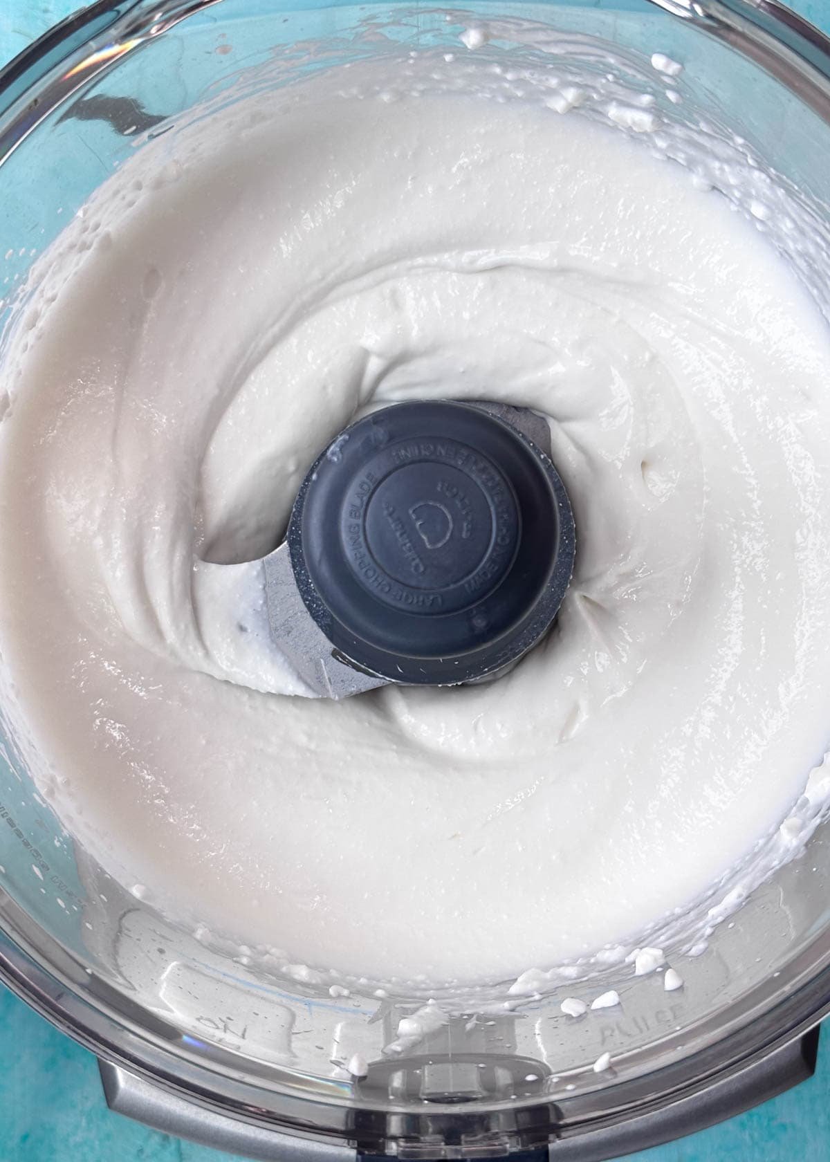 cottage cheese after being blended