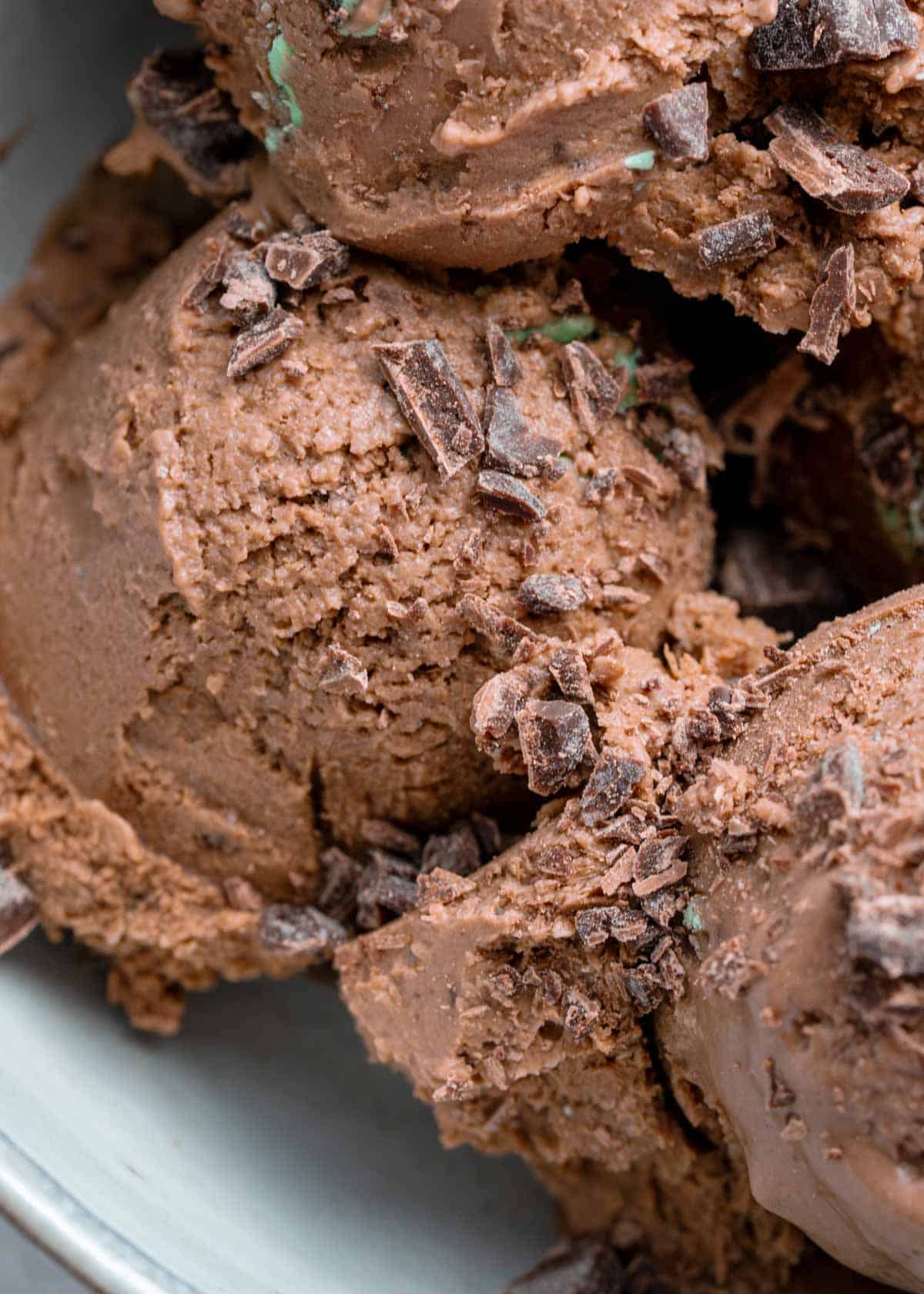 close up image of cottage cheese ice cream in bowl