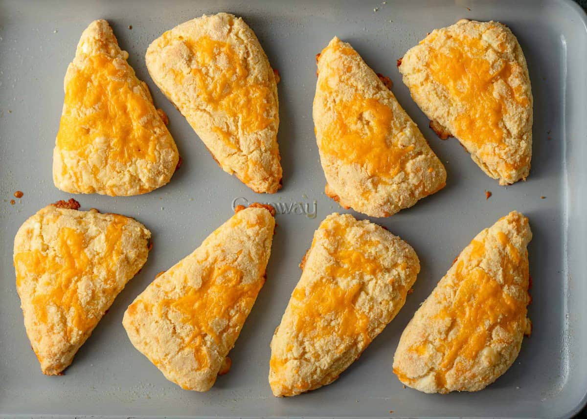 cooked scones after being removed from oven
