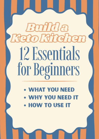 a graphic for a guide to help create a keto kitchen
